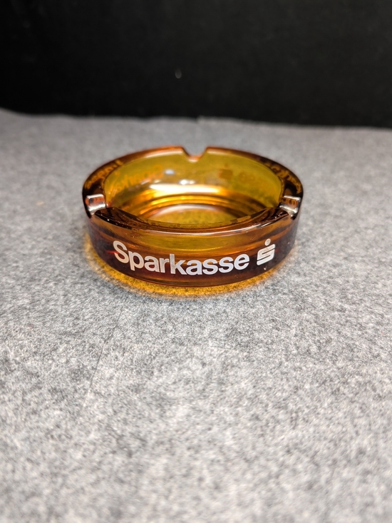 Other - Sparkasse Amber Glass Ashtray